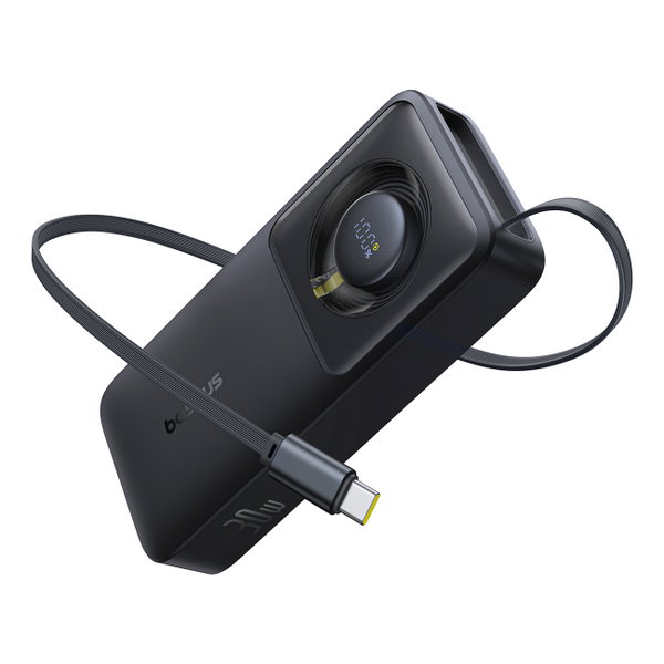 Powerbank 10000mAh 30W z portem USB-C i rozwijanym kablem USB-C Free2Pull