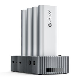 Stacja dokująca IT48N-C z funkcją klonowania na 4 dyski M.2 NVME - szara