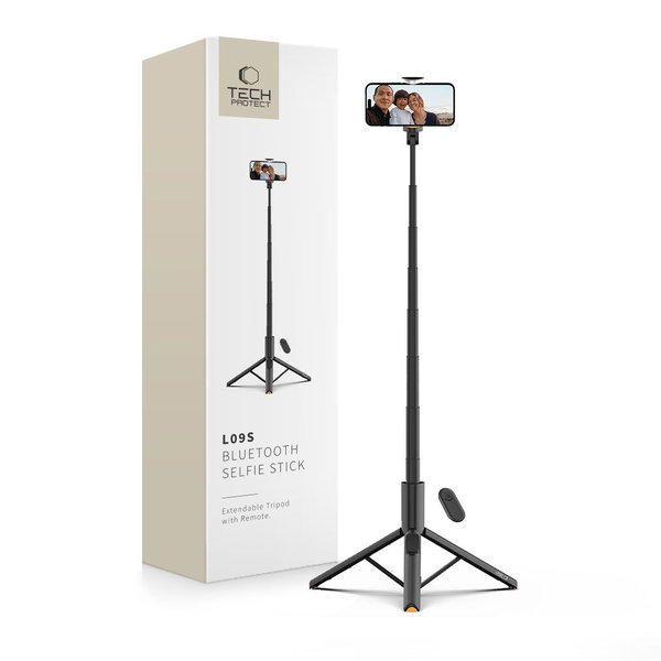 Selfie Stick kijek do zdjęć statyw tripod składany z pilotem Bluetooth 146 cm