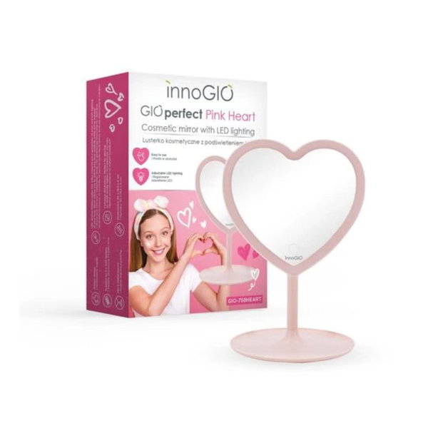 INNOGIO GIO-758HEART Lusterko kosmetyczne GIOperfect Pink Heart