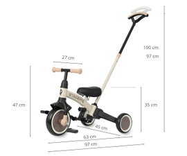 MILLY MALLY 6278 Rowerek trójkołowy Stager 3w1 brown