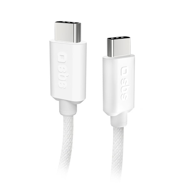 Kabel przewód w oplocie USB-C 60W 1.5m - szary
