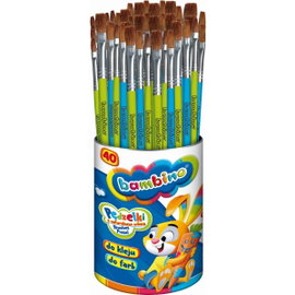 PĘDZELKI DO FARB I KLEJU W KUBKU BAMBINO (40) 2854