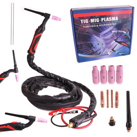 Uchwyt spawalniczy TIG SR-26 8m SKIN FLEX PRO wtyk 13mm + akcesoria