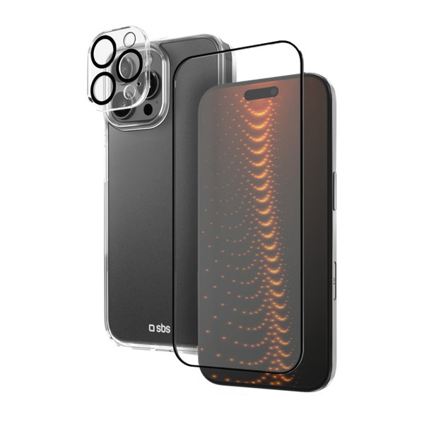 Zestaw ochronny 3w1 na iPhone 16 Pro Max etui szkło ochronne na ekran i aparat