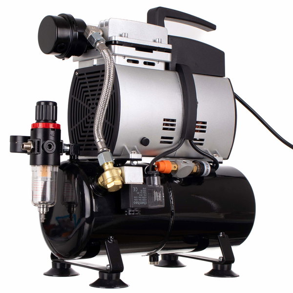 Mocny Kompresor Aerografu Butla 4L 350W Max 4 BAR 44 l/min Reduktor Filtr