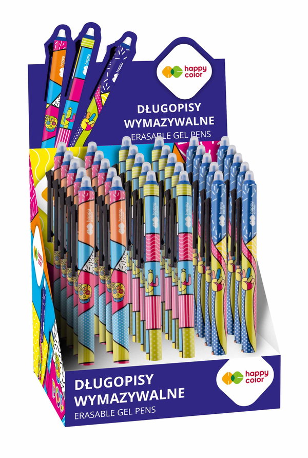 Długopis wymazywalny POP, automat 0,5MM NIEB (30)