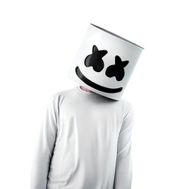 Maska Marshmello świecąca LED pierwszy pojawiła głowie amerykańskiego który
