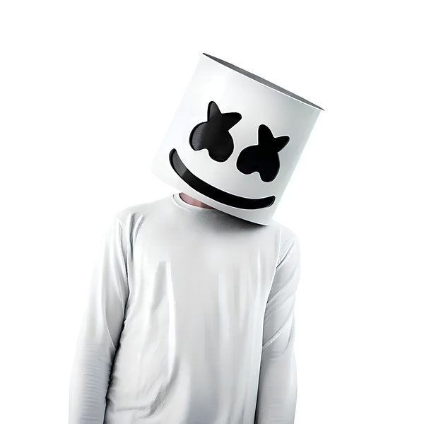 Maska Marshmello świecąca LED pierwszy pojawiła głowie amerykańskiego który