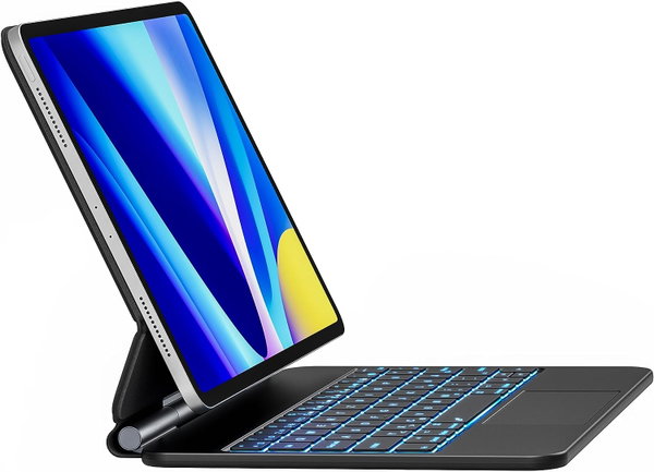 Klawiatura Earto do iPad Air 11 2024 (M2) QWERTY 7 kolorów czarna