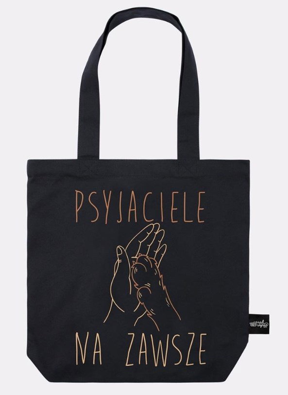 PSYJACIELE NA ZAWSZE torba czarna 0173