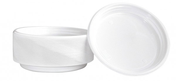 TALERZ PLASTIKOWY 22CM WIELORAZOWY OP 100SZT 8924