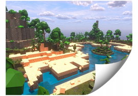 FOTOTAPETA DLA DZIECKA WYSPA MINECRAFT 294x260 DO SYPIALNI