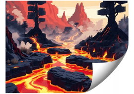FOTOTAPETA DLA DZIECKA LAWA MINECRAFT 294x260 DO SYPIALNI