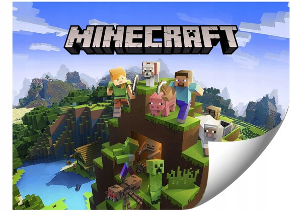 FOTOTAPETA DLA DZIECKA MINECRAFT POSTACIE 294x260 DO SYPIALNI