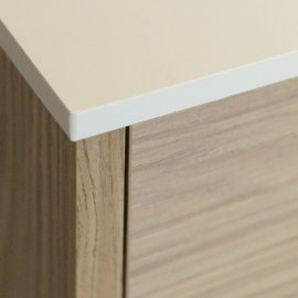 Blat HPL pod umywalkę do szafki 120cm 120x47cm Snow White z otworami