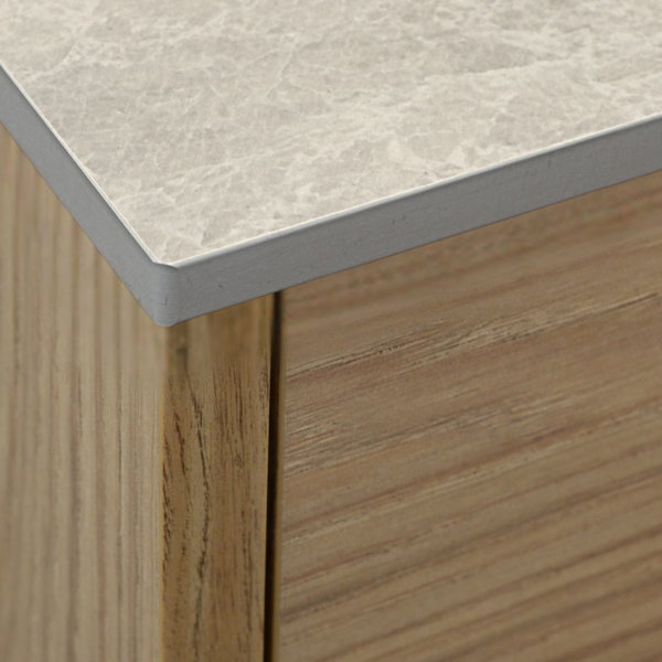 Blat HPL pod umywalkę do szafki 45cm 45,5x46,5cm Cream Navona z otworami