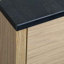 Blat łazienkowy HPL do szafki 80cm 81x40cm Black (0190SL)