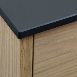 Blat łazienkowy HPL do szafki 120cm 120,5x49cm Black Mat (0190AF)