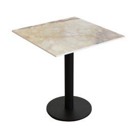 Stolik na balkon i ogród wodoodporny HPL 12mm 65x65cm Breccia Vivaldo noga okrąg