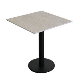 Stolik na balkon i ogród wodoodporny HPL 12mm 65x65cm Cream Navona noga okrąg