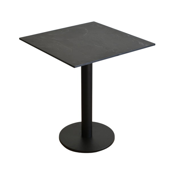 Stolik na balkon i ogród wodoodporny HPL 12mm 75x75cm Black noga okrąg