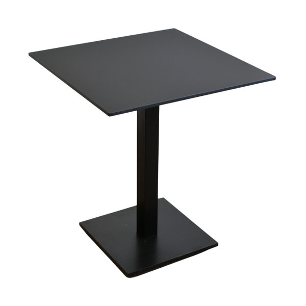Stolik na balkon i ogród wodoodporny HPL 12mm 75x75cm Black Mat