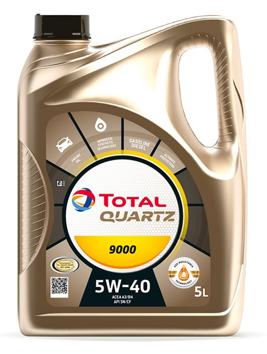 TOTAL OLEJ QUARTZ 5W40 5L 9000 A3/B4 / SN/CF / 229.5 / 502.00 505.00 / PORSCHE