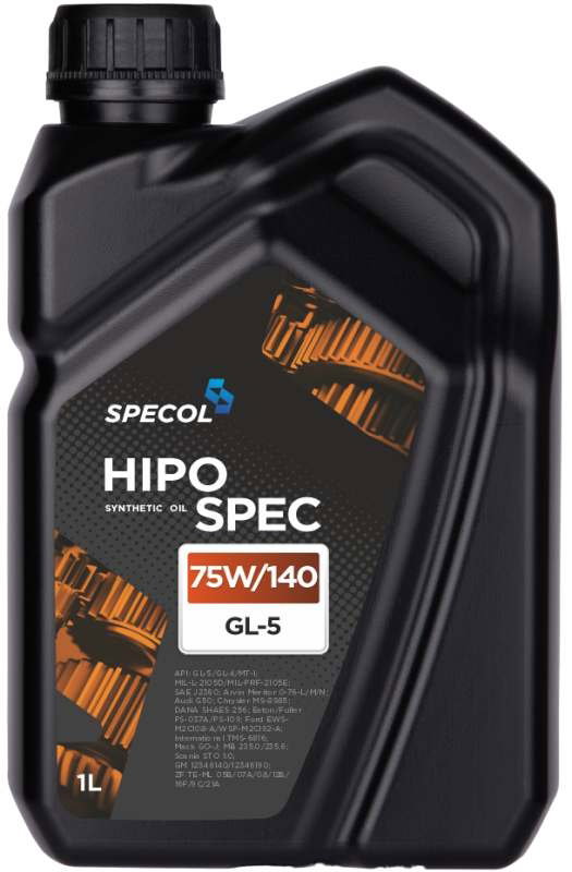 SPECOL OLEJ 75W140 1L GL5 HIPOSPEC SYNTETEYCZNY/ PRZEKŁADNIOWY