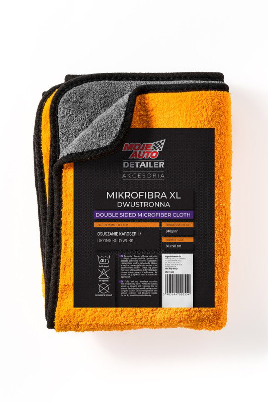 MOJE AUTO ŚCIERECZKA MIKROFIBRA DWUWARSTWOWA XL 60X90CM DETAILER