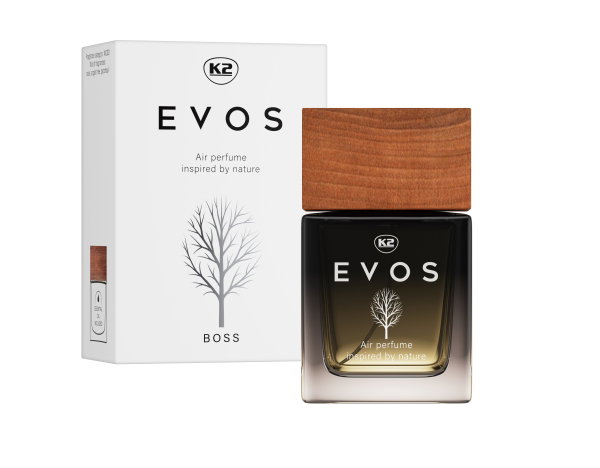 K2 ZAPACH PERFUMY DO SAMOCHODU 50ML BOSS/ EVOS FLAKON