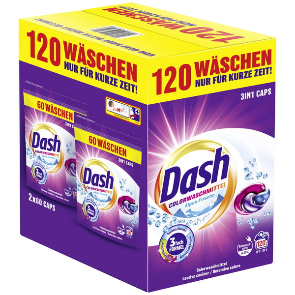 Kapsułki do prania DASH Color Frische do koloru 3in1 120szt