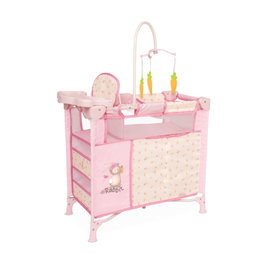 Łóżeczko dla lalek z krzesełkiem i szafą 3w1 DeCuevas Toys 53072