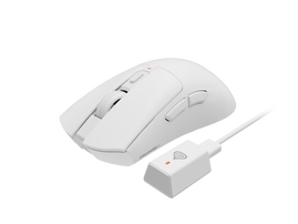 Genesis Gaming Mouse - Zircon 880 Pro 8k - Wireless - 2.4GHz, Bluetooth - White