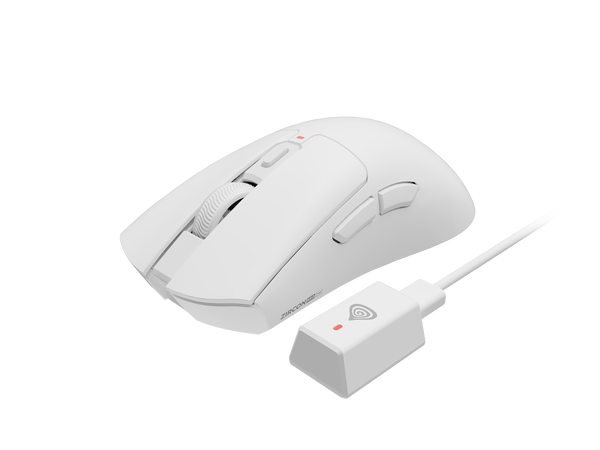 Genesis Gaming Mouse - Zircon 880 Pro 8k - Wireless - 2.4GHz, Bluetooth - White