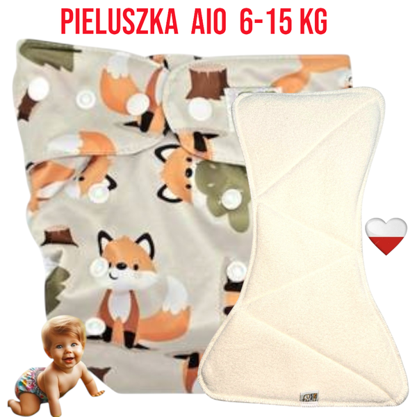 Pieluszka Wielorazowa AIO Kieszonka Mikropolar LISKI NappiMe