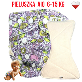 Pieluszka Wielorazowa AIO Kieszonka Coolmax MORSKIE ZWIERZĘTA NappiMe