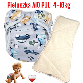 Pieluszka Wielorazowa AIO PUL SAMOCHODY NappiMe