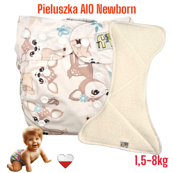Pieluszka Wielorazowa AIO Newborn Kieszonka Coolmax SAERNKI