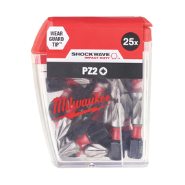 Bity udarowe Milwaukee Shockwave bit PZ2 25 mm zestaw bitów końcówek 25 szt