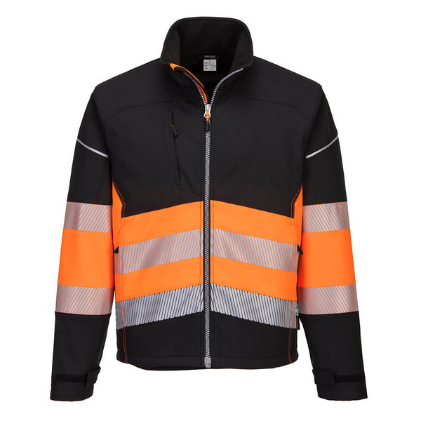 KURTKA OSTRZEGAWCZA SOFTSHELL PW375BKO ROZMIAR XXL - KUR 375O XXL