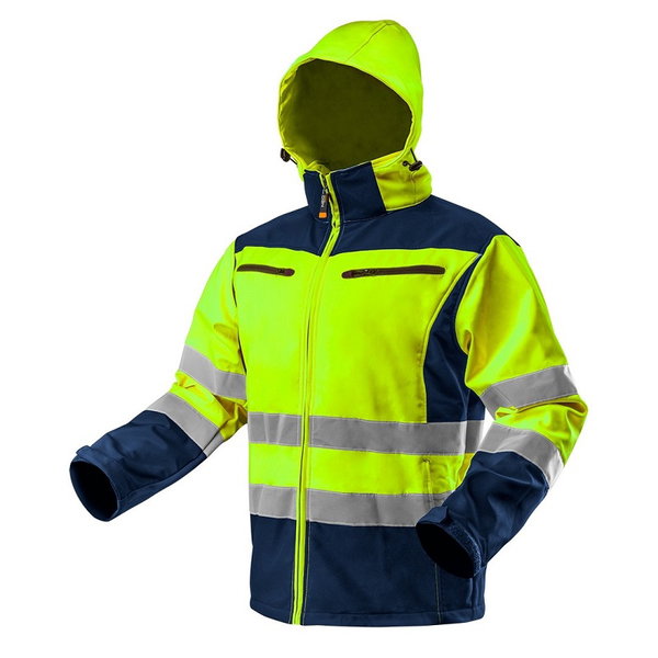 KURTKA ROBOCZA OSTRZEGAWCZA SOFTSHELL Z KAPTUREM ŻÓŁTA M - T N81-700-M