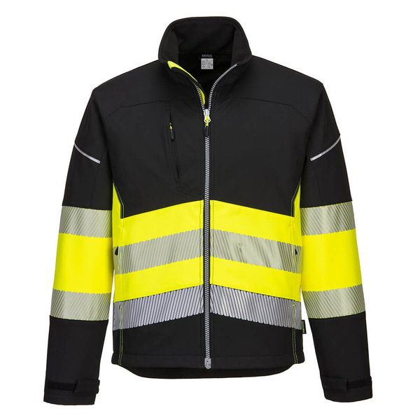 KURTKA OSTRZEGAWCZA SOFTSHELL PW375BKY ROZMIAR M - KUR 375Y M