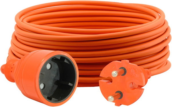 PRZEDŁUŻACZ OGRODOWY 20M PRZEWÓD H05VV-F 2 1MM - VT-410-2001