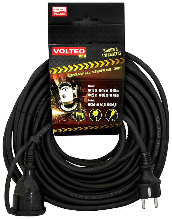 PRZEDŁUŻACZ HEAVY DUTY 30M PRZEWÓD H05RR-F 3 1,5MM - VT-425-3015