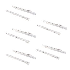 Emuca Prowadnice do szuflad 250mm z częściowym wysuwem Zestaw 5 par biały