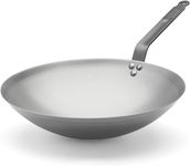 De Buyer 5114.35 Żelazna stal Carbone Plus Wok do płyty indukcyjnej 36cm