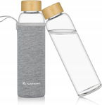 flintronic Szklana butelka, 550 ml, z pokrowcem ochronnym