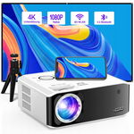 XUANPAD Projektor 2024 1080P 6G WiFi Bluetooth 4K 25000L Stojak iOS Android