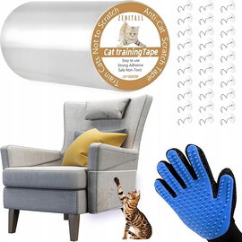 FOLIA OCHRONNA BEZBARWNA Drzwi Meble PRZECIW DRAPANIU Samoprzylepna 20x300